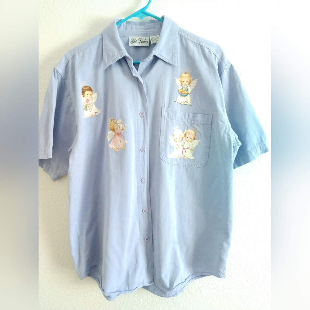Cute Angels Shirt Kawaii Cottagecore Cottage Mom Medium
